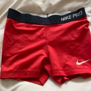 Nike dri fit spandex shorts